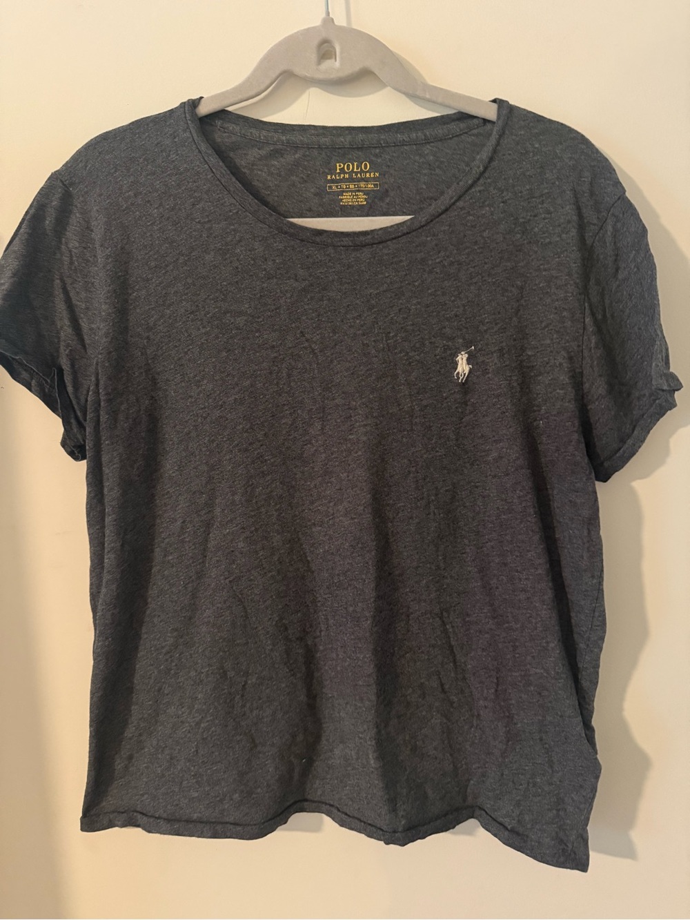 Polo by Ralph Lauren Heather Navy Short Sleeve Crew Tee with Polo Pony